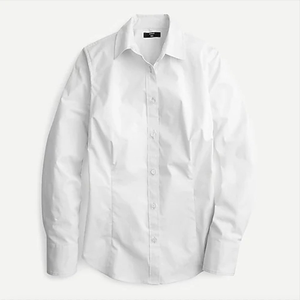 NWT J Crew Curvy Fit Button Up sz 10